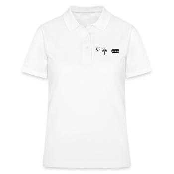Rasierklinge Puls Herz Liebe - Frauen Polo Shirt - Weiß - Vorne - Ailine (174cm)