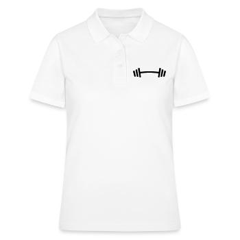 Hantel Gewichte Fitness - Frauen Polo Shirt - Weiß - Vorne - Ailine (174cm)