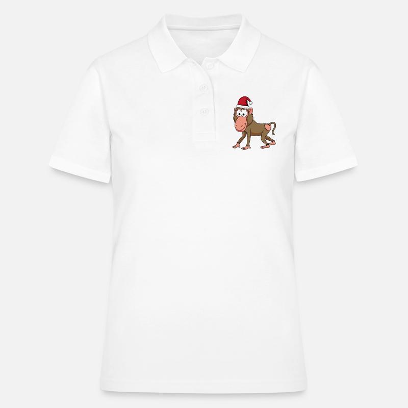 Monkey monkey Christmas - Women's Polo Shirt - white