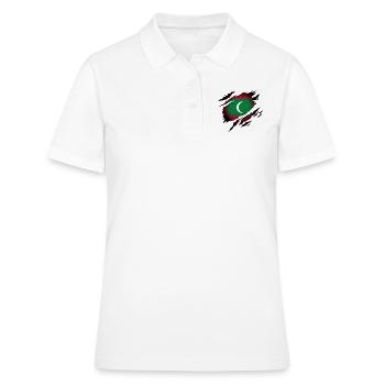 Malediven im Herzen - Frauen Polo Shirt - Weiß - Vorne - Ailine (174cm)
