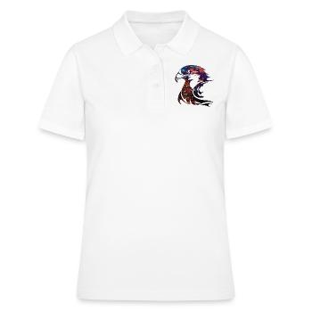 tête d'aigle tachetée - Polo Femme - blanc - Devant - Ailine (174cm)