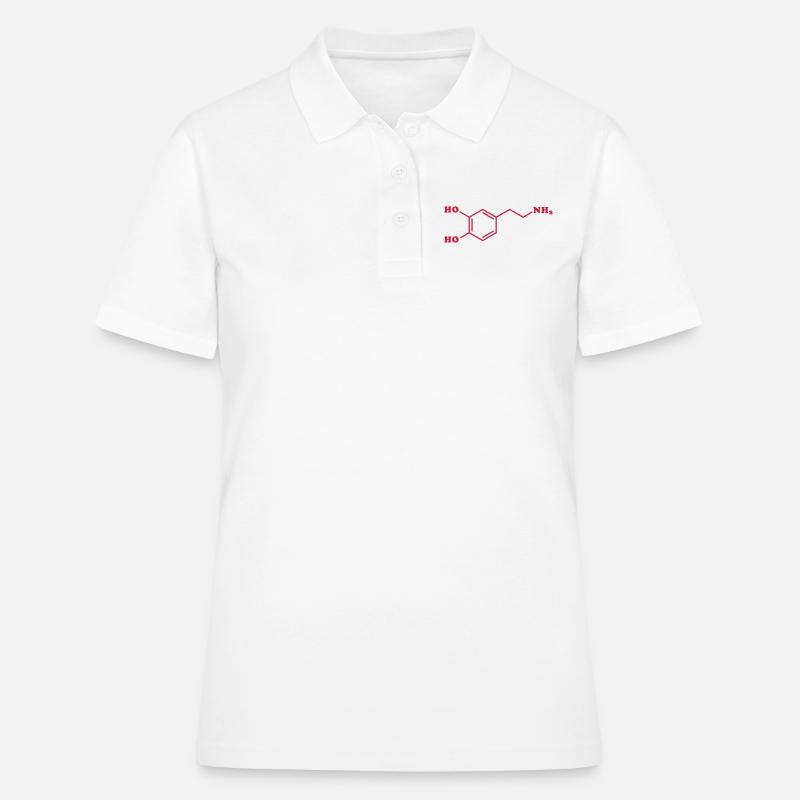 Dopamine Molecular Chemical Formula - Women's Polo Shirt - white
