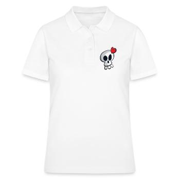 TETE DE MORT - Polo Femme - blanc - Devant - Ailine (174cm)