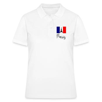 PARIS. HAUPTSTADT. STADT. FRANKREICH. PARISER. PARIS - Frauen Polo Shirt - Weiß - Vorne - Ailine (174cm)