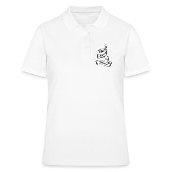 Paix amour liberté transparente - Polo Femme - blanc - Devant - Ailine (174cm)