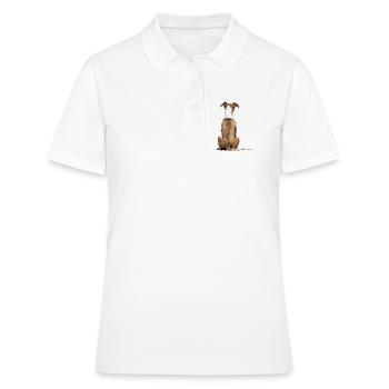 Windhund - Frauen Polo Shirt - Weiß - Vorne - Ailine (174cm)