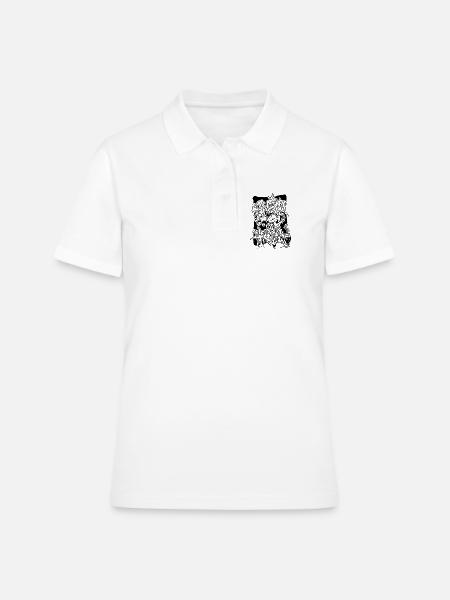 Design abstrait géométrique coloré - Polo Femme - blanc