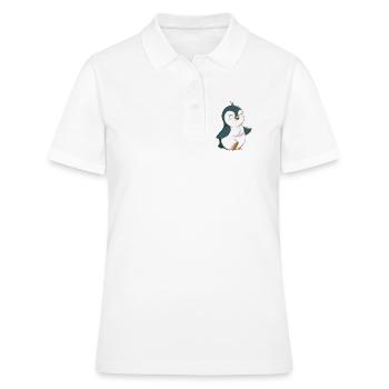 Pingouin mignon - Polo Femme - blanc - Devant - Ailine (174cm)