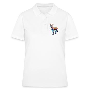 Esel-Maultier - Frauen Polo Shirt - Weiß - Vorne - Ailine (174cm)