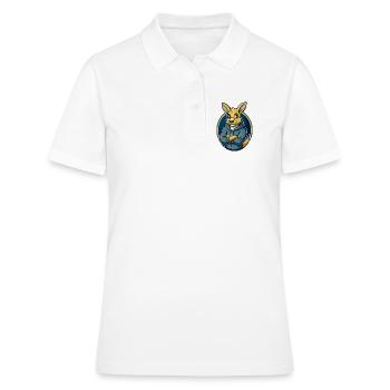 Kangaroo Kawaii mascotte dessin animé Clipart Logo Badge - Polo Femme - blanc - Devant - Ailine (174cm)