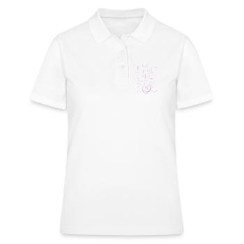 Balance Femme – Cadeau Astrologie - Polo Femme - blanc - Devant - Ailine (174cm)