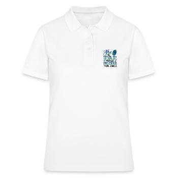 Inspirierend Sie ist viel wertvoller als - Frauen Polo Shirt - Weiß - Vorne - Ailine (174cm)