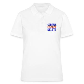 Anti-Belästigungskontrolle Flucht Anti Löschen Anti - Frauen Polo Shirt - Weiß - Vorne - Ailine (174cm)