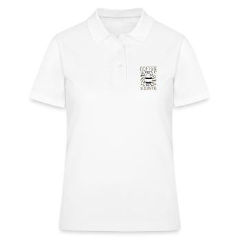 Comptable Cadeaux Café d’abord puis Comptabilité - Polo Femme - blanc - Devant - Ailine (174cm)