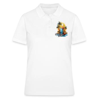 Cocktail d’été Vacances à la plage - Polo Femme - blanc - Devant - Ailine (174cm)