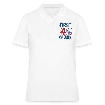 First 4th of July Independence Day America - Women's Polo Shirt - white - Front - Ailine (174cm)