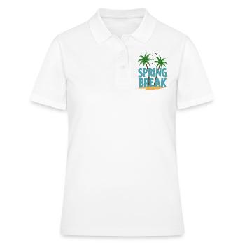 Spring Break Palmen Strand - Frauen Polo Shirt - Weiß - Vorne - Ailine (174cm)