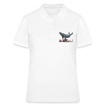 Fliegender Wal - Frauen Polo Shirt - Weiß - Vorne - Ailine (174cm)