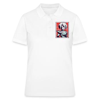 Style d’anime de dessin animé : Zombie Ghoul Girl - Polo Femme - blanc - Devant - Ailine (174cm)