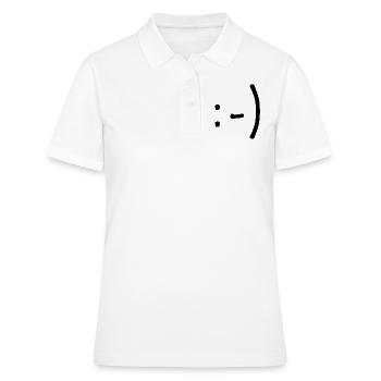 Einfach lächeln - Frauen Polo Shirt - Weiß - Vorne - Ailine (174cm)