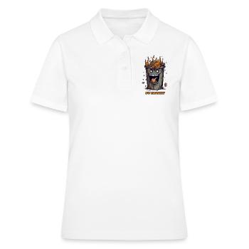 Poubelle tellement drôle de trash - Polo Femme - blanc - Devant - Ailine (174cm)