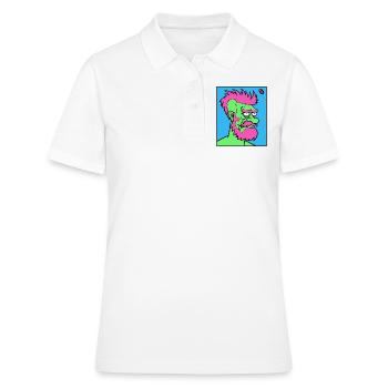 Homme De Dessin Animé Masculin - Polo Femme - blanc - Devant - Ailine (174cm)