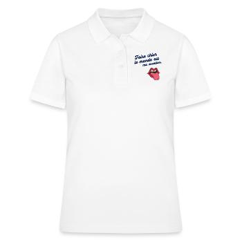 Humour défaut drôle - Polo Femme - blanc - Devant - Ailine (174cm)