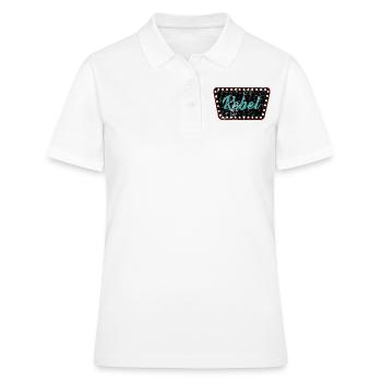 Rockabilly Rockabella Psychobilly - Polo Femme - blanc - Devant - Ailine (174cm)