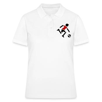 Joueur de football Joueur de football - Polo Femme - blanc - Devant - Ailine (174cm)
