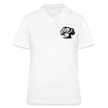 Chef's Hat Silhouette Cooking Chef - Polo Femme - blanc - Devant - Ailine (174cm)