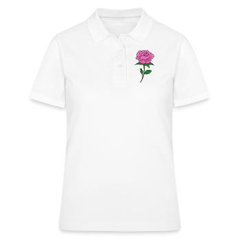 Rose rose - Polo Femme - blanc - Devant - Ailine (174cm)