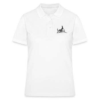 Eleganter vintage Tigerhai - Frauen Polo Shirt - Weiß - Vorne - Ailine (174cm)
