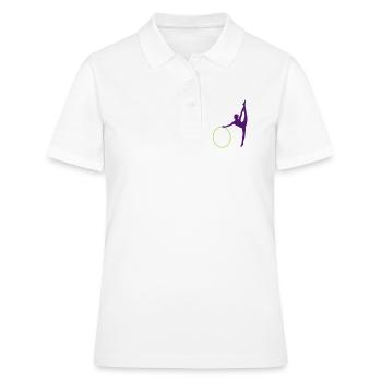 Gymnastique rythmique - Polo Femme - blanc - Devant - Ailine (174cm)