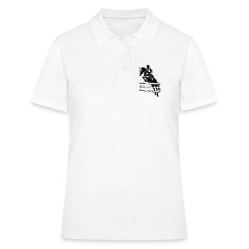 Cavalier de saut d’obstacles - Polo Femme - blanc - Devant - Ailine (174cm)