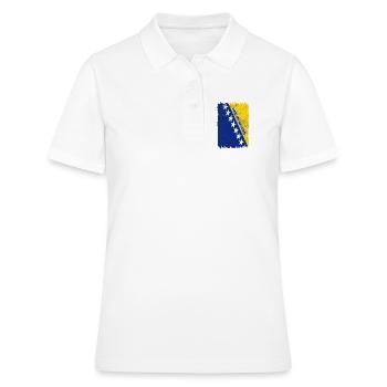 Bosnien und Herzegowina Flagge - Frauen Polo Shirt - Weiß - Vorne - Ailine (174cm)