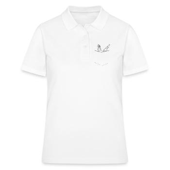 Poche de poitrine mécanique - Polo Femme - blanc - Devant - Ailine (174cm)