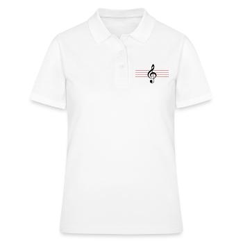 Symbole de musique de la clé - Polo Femme - blanc - Devant - Ailine (174cm)
