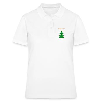 Weihnachtsbaum Frohes Fest - Frauen Polo Shirt - Weiß - Vorne - Ailine (174cm)