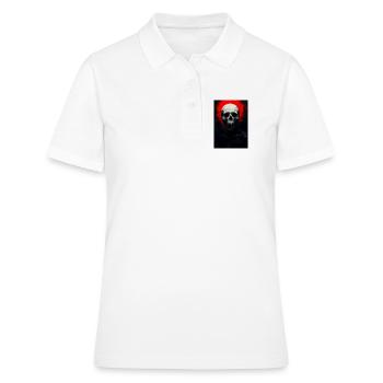 Crâne en braise rouge - Polo Femme - blanc - Devant - Ailine (174cm)