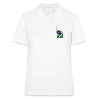 Poisson abstrait dans la conception sous-marine des herbiers marins - Polo Femme - blanc - Devant - Ailine (174cm)