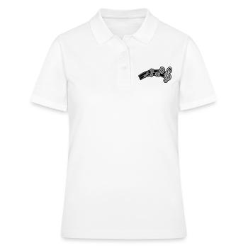 Clé de symbole de notes de musique - Polo Femme - blanc - Devant - Ailine (174cm)