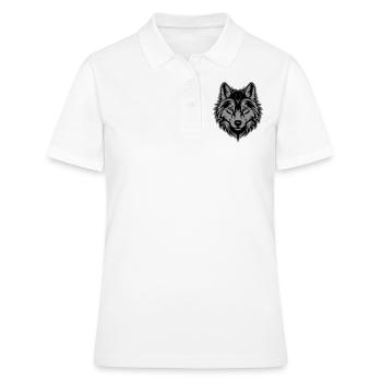 Silhouette de loup - Polo Femme - blanc - Devant - Ailine (174cm)