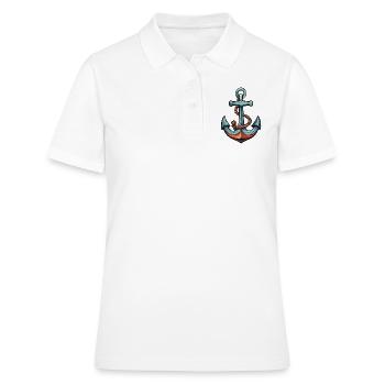 Anker Hafen - Frauen Polo Shirt - Weiß - Vorne - Ailine (174cm)