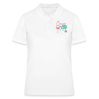 Camper queen classy Sassy and a bit Smart sassy - Women's Polo Shirt - white - Front - Ailine (174cm)
