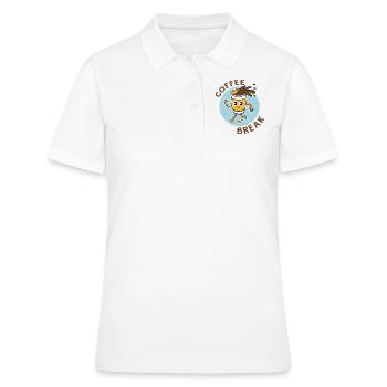 coffee break - Polo Femme - blanc - Devant - Ailine (174cm)