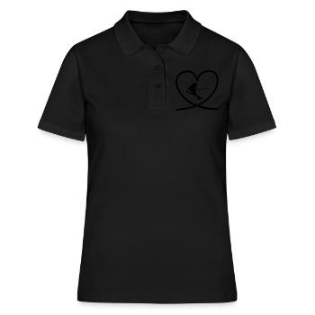 I love Ski - Women's Polo Shirt - black - Front - Ailine (174cm)