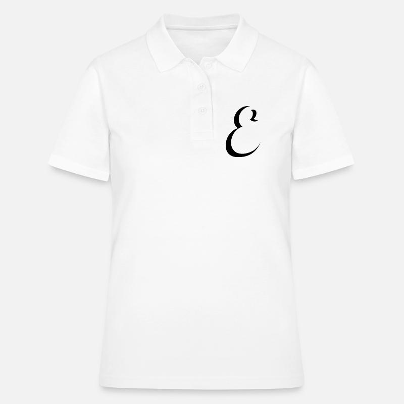 Letter E, name, the letter E - Women's Polo Shirt - white