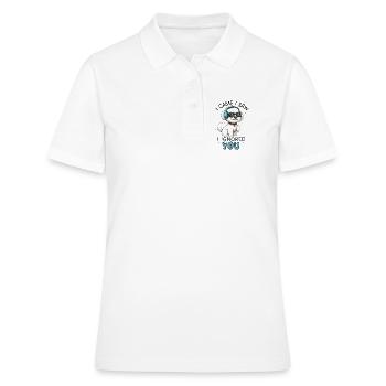 Lustiger Cartoon-Malteser Ich kam, sah und ignorierte dich - Frauen Polo Shirt - Weiß - Vorne - Ailine (174cm)
