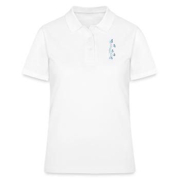 symbole de trait d’eau de goutte de ligne - Polo Femme - blanc - Devant - Ailine (174cm)