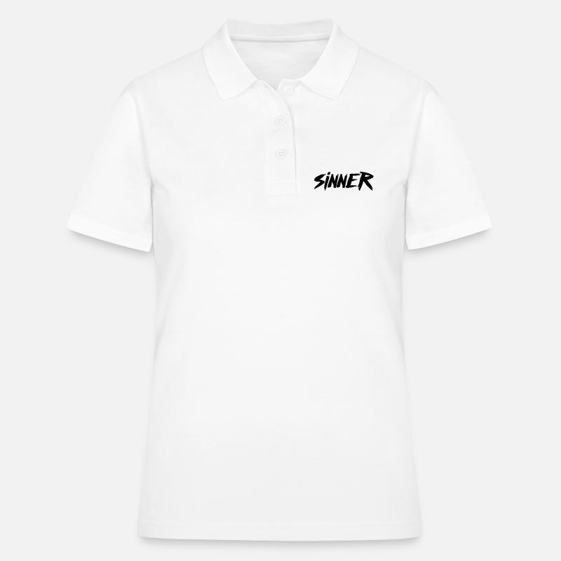 Sinner Graphic - Women's Polo Shirt - white